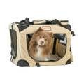 Armarkat Folding Soft Dog Crate Pet Travel Carrier - Beige